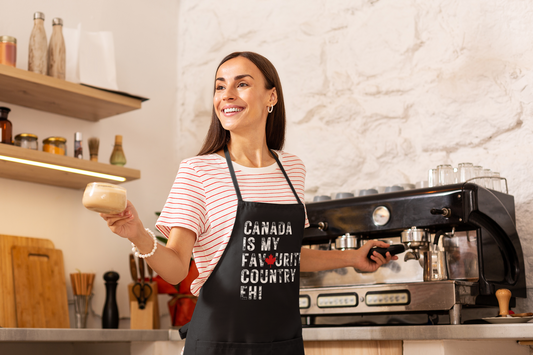 Canada Fave Country Black Apron